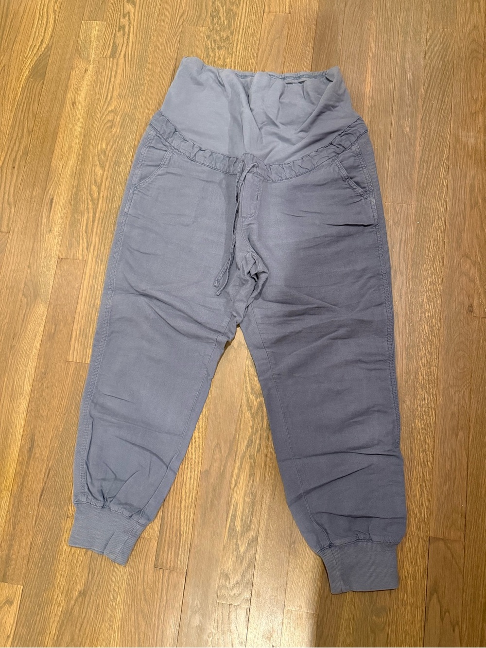 GAP Slate grey/Blue Maternity Joggers with Drawstring Waist size medium
